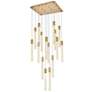 3_Weston 30" Wide Satin Gold Multi-Light LED Pendant