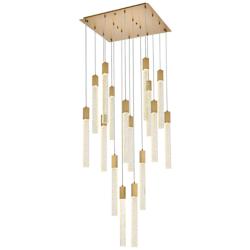 Weston 30" Wide Satin Gold Multi-Light LED Pendant