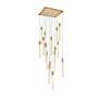 5_Weston 30" Wide Satin Gold Multi-Light LED Pendant more views