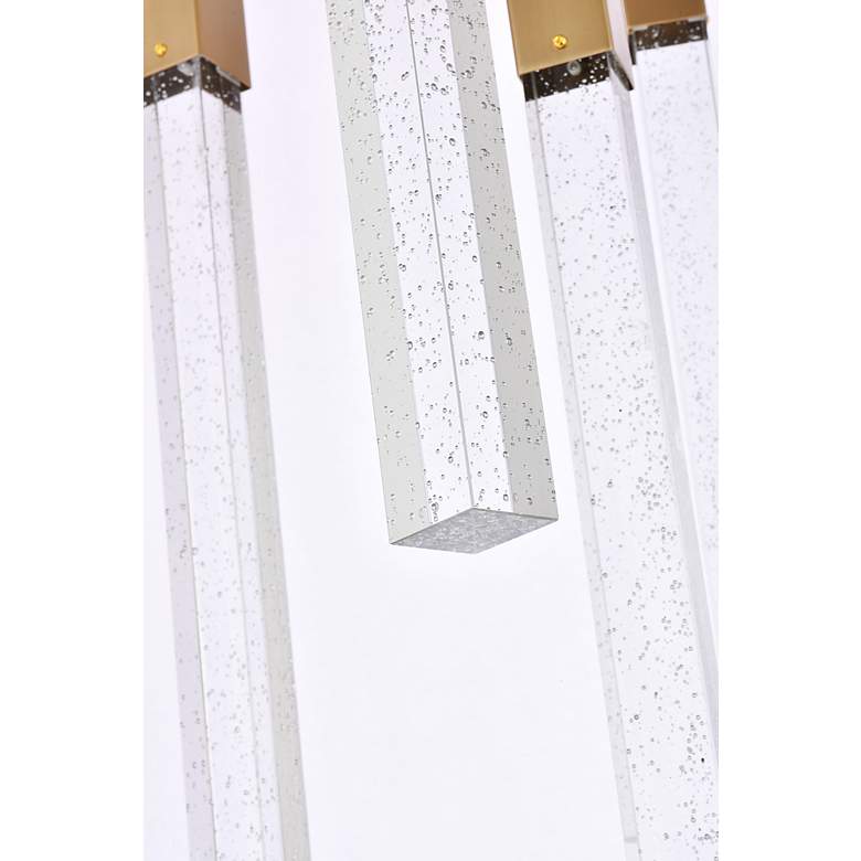 Image 7 Weston 30" Wide Satin Gold Multi-Light LED Pendant more views