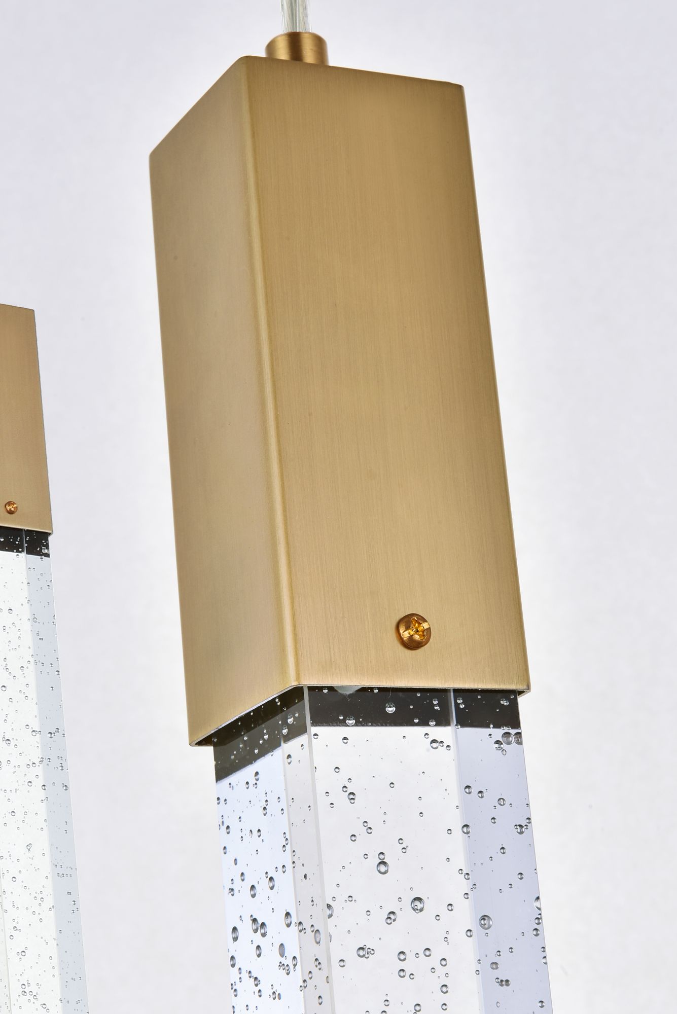 Weston 30" Wide Satin Gold Multi-Light LED Pendant in scene