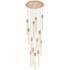 Weston 30"W Satin Gold Crystal 13-Light LED Cluster Pendant