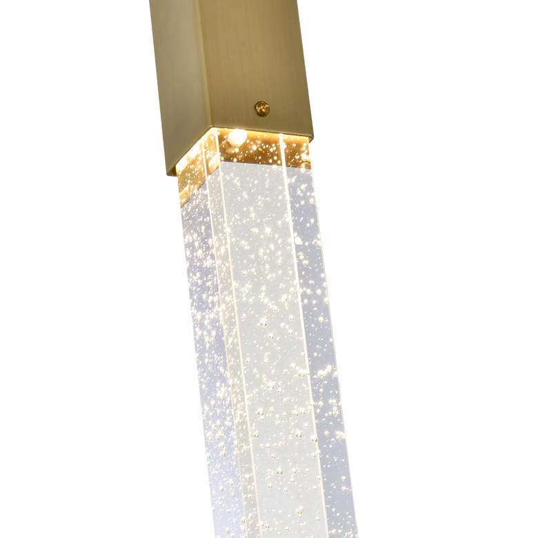 Image 4 Weston 30 inchW Satin Gold Crystal 13-Light LED Cluster Pendant more views