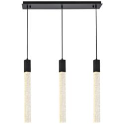 Weston 32" Wide Black LED Multi-Light Pendant