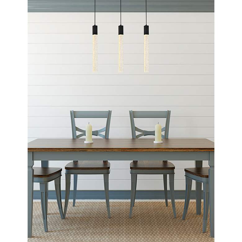 Image 3 Weston 32" Wide Black LED Multi-Light Pendant more views