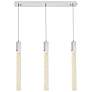1_Weston 32" Wide Chrome 3-Light LED Linear Pendant