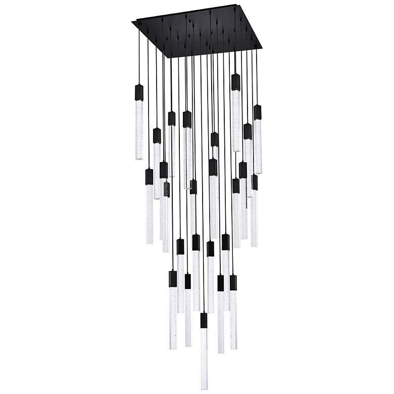 Image 5 Weston 36" Wide Black and Crystal 25-Light LED Pendant more views