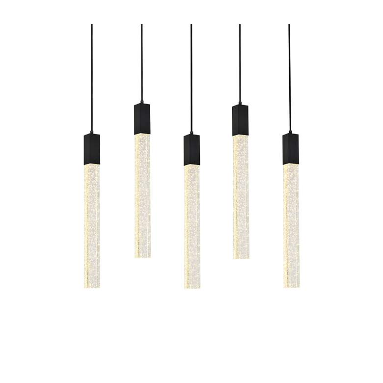 Image 5 Weston 36" Wide Black and Crystal Multi-Light Pendant more views