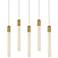 Weston 36" Wide Satin Gold 5-Light LED Linear Pendant