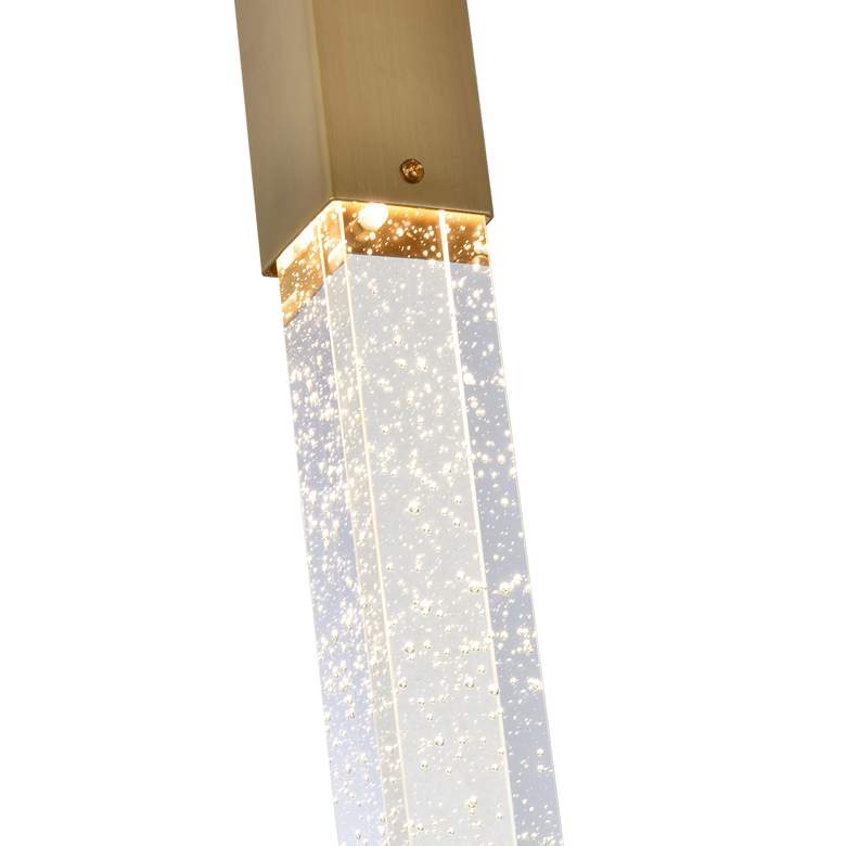 Image 6 Weston 36 inch Wide Satin Gold 5-Light LED Linear Pendant more views