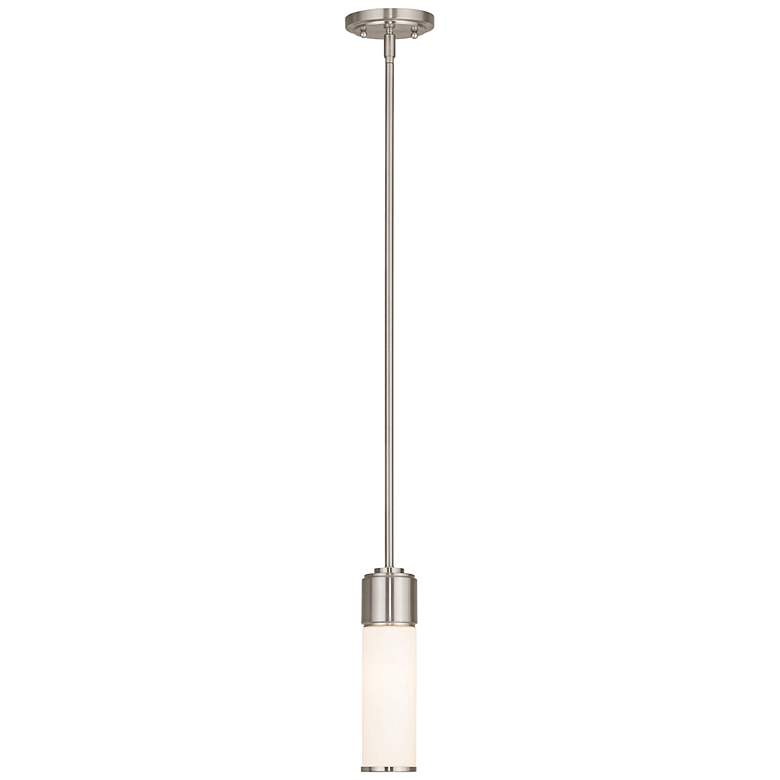 Image 4 Weston 4 3/4 inch Wide Brushed Nickel Mini Pendant more views