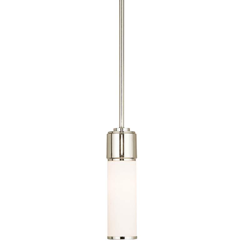 Image 2 Weston 4 3/4" Wide Polished Nickel Cylinder Mini Pendant