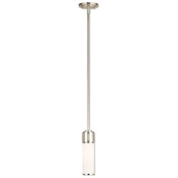 Weston 4 3/4" Wide Polished Nickel Cylinder Mini Pendant