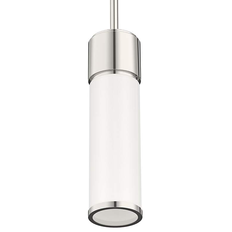 Image 4 Weston 4 3/4" Wide Polished Nickel Cylinder Mini Pendant more views