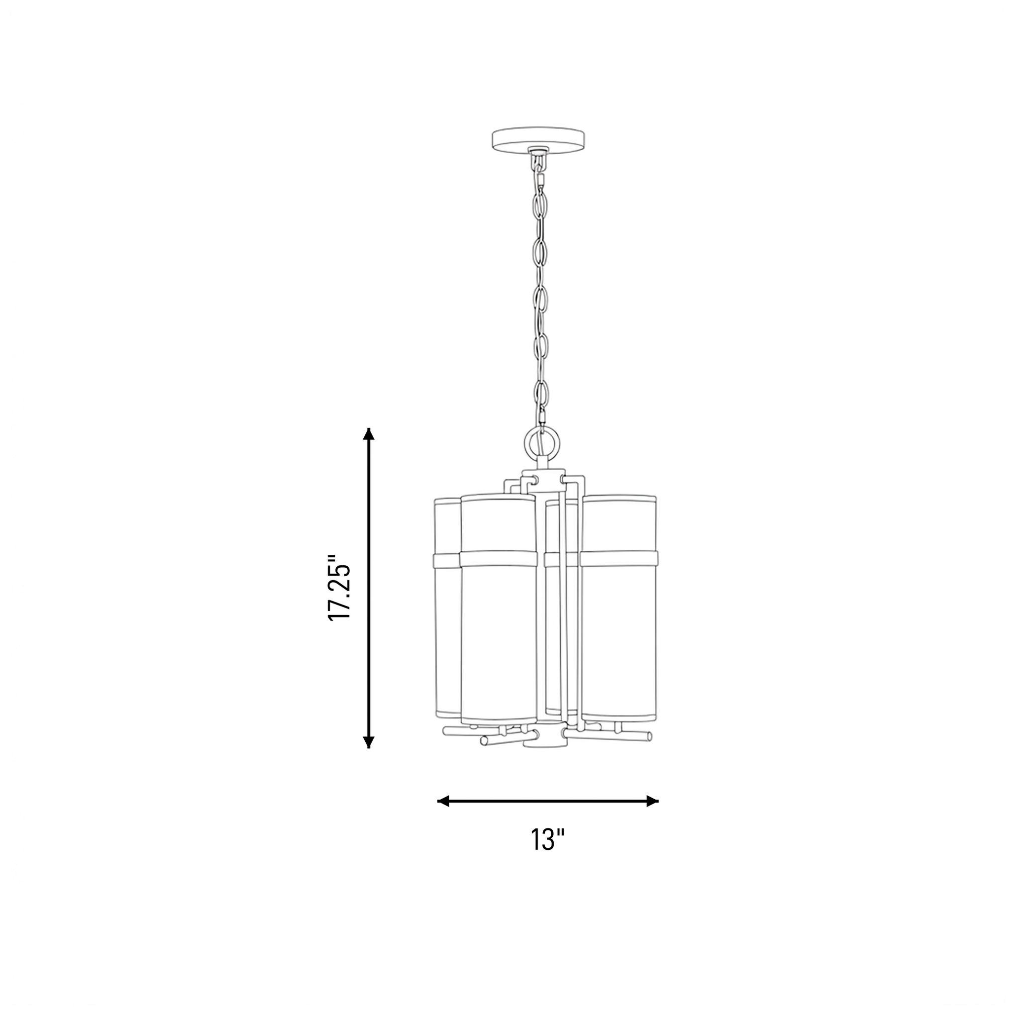 Weston 4-Light Chandelier in Mediterranean Bronze by Dann Foley