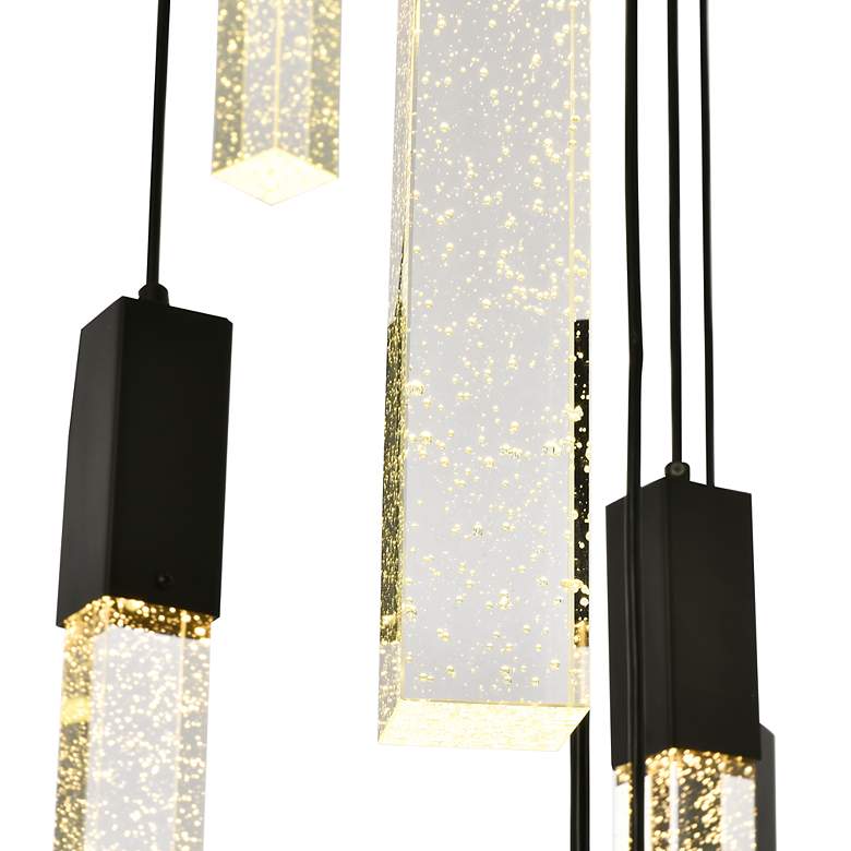 Image 6 Weston 42" Wide Black and Crystal Multi-Light Pendant more views