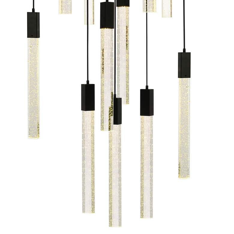 Image 4 Weston 42" Wide Black Crystal 25-Light LED Cluster Pendant more views