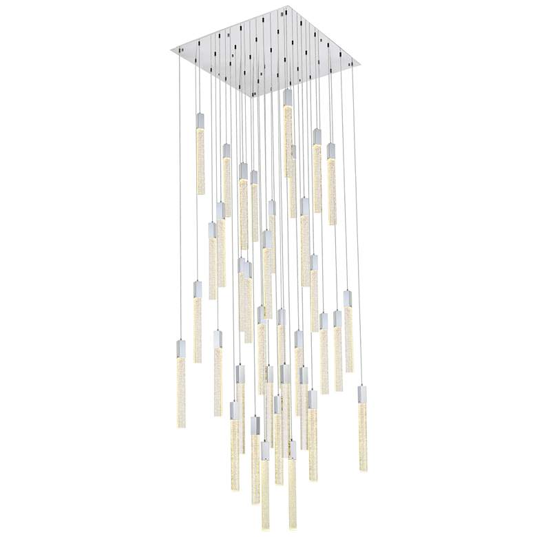Image 4 Weston 42" Wide Chrome 36-Light LED Multi Light Pendant more views