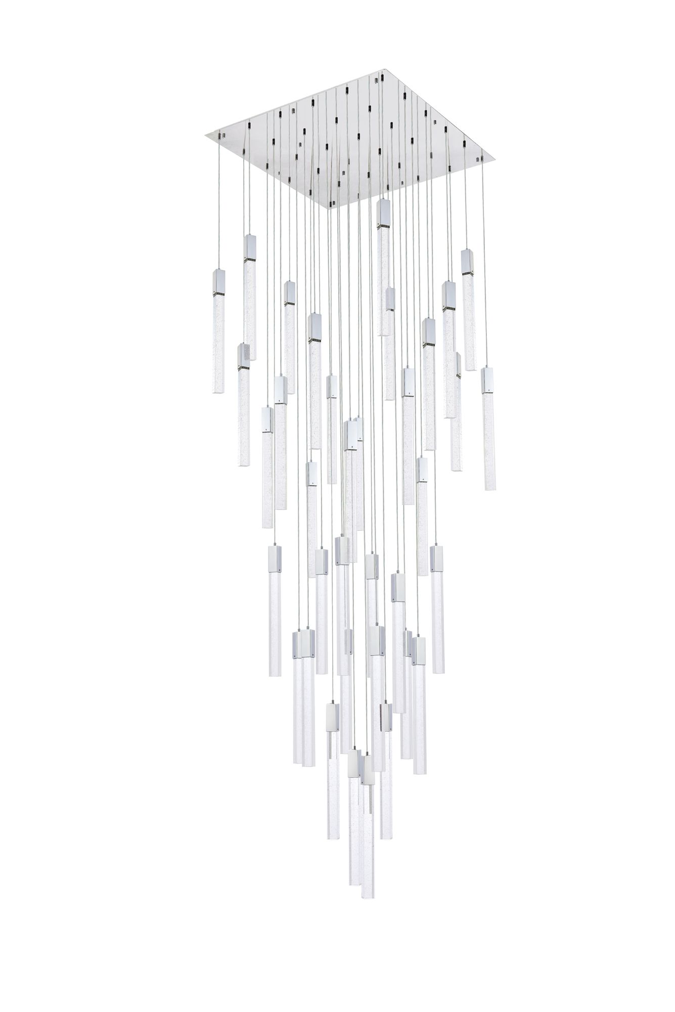 Weston 42" Wide Chrome 36-Light LED Multi Light Pendant in scene