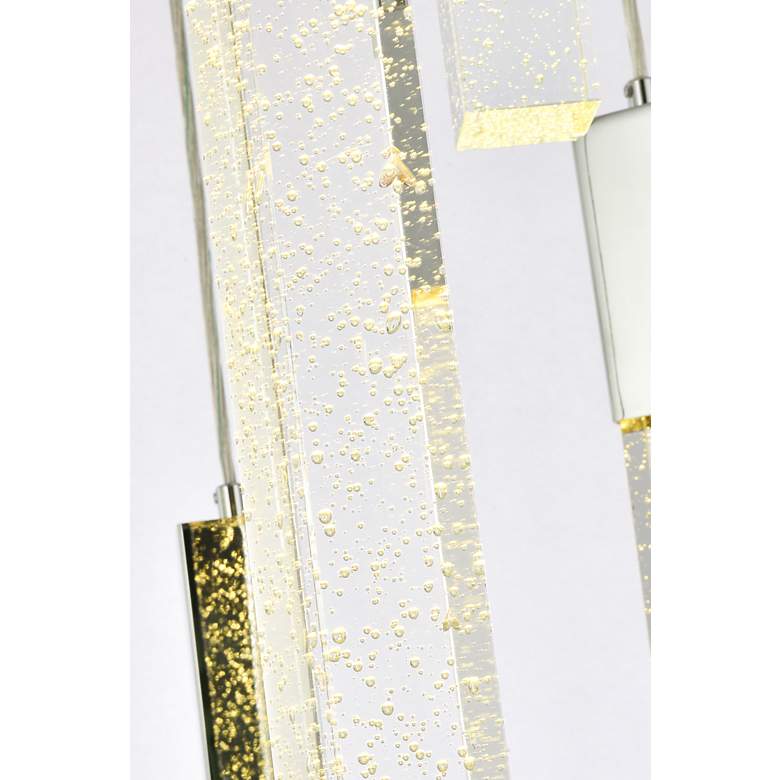 Image 4 Weston 42" Wide Chrome and Crystal LED Multi-Light Pendant more views