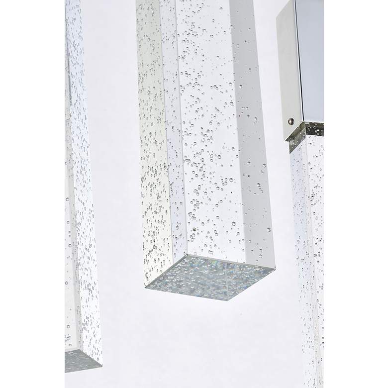 Image 6 Weston 42" Wide Chrome and Crystal LED Multi-Light Pendant more views