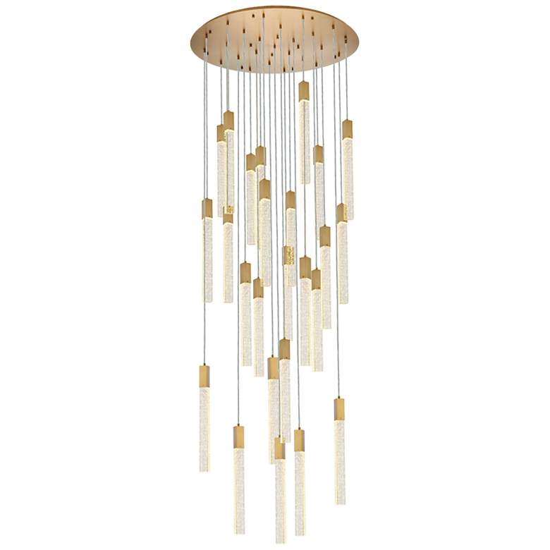 Image 3 Weston 42" Wide Satin Gold 25-Light LED Pendant
