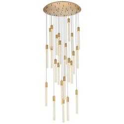 Weston 42" Wide Satin Gold 25-Light LED Pendant