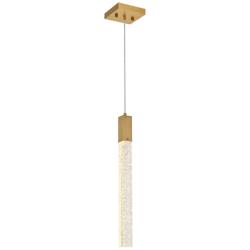 Weston 5" Wide Satin Gold LED Mini Pendant
