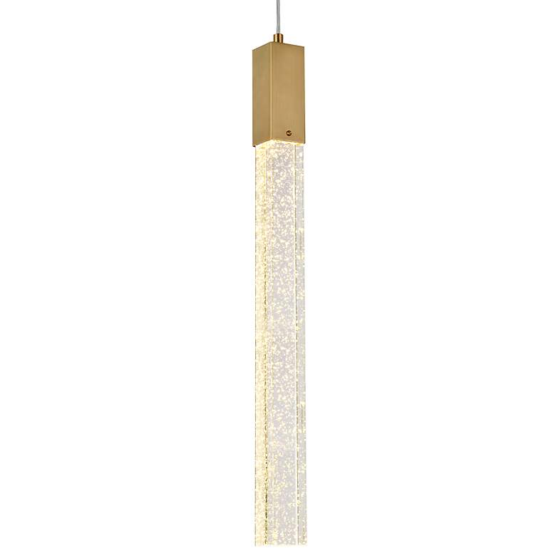 Image 2 Weston 5" Wide Satin Gold LED Mini Pendant more views