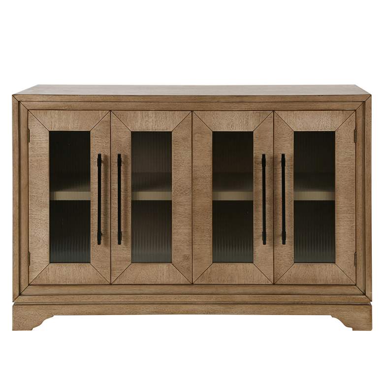 Image 1 Weston 56 inch Wide Large 4-Door Wood Cabinet