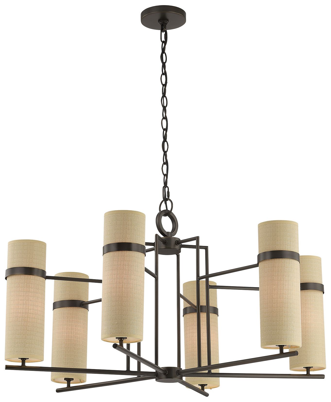 Image 5 Weston 6-Light Chandelier in Mediterranean Bronze by Dann Foley more views