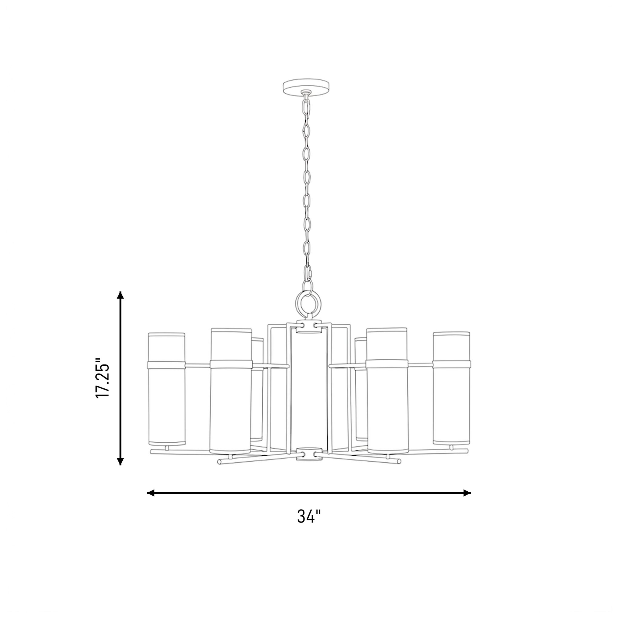 Weston 6-Light Chandelier in Mediterranean Bronze by Dann Foley
