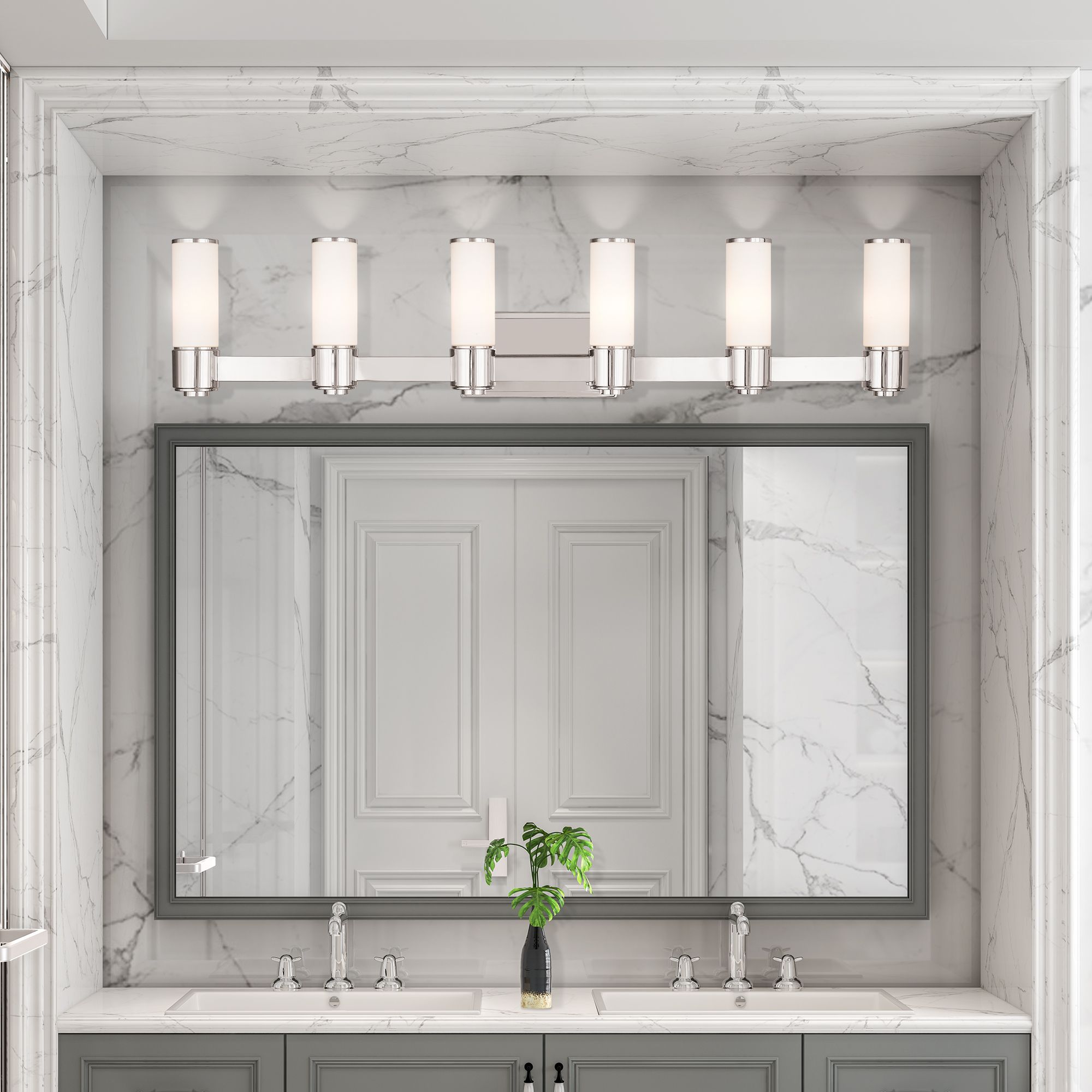 Weston 6 Light Polished Nickel ADA Wall Sconce