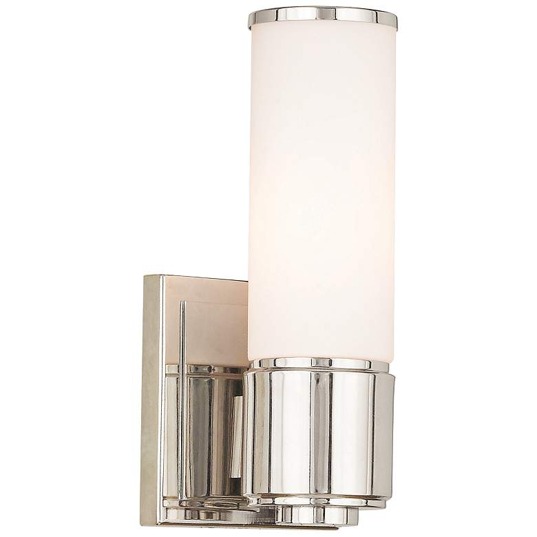 Image 2 Weston 9 1/2" High Modern Polished Nickel Wall Sconce Light