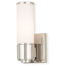 Weston 9 1/2" High Modern Polished Nickel Wall Sconce Light