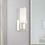 1_Weston 9 1/2" High Modern Polished Nickel Wall Sconce Light