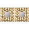 Weston Aged Gold 19 3/4" Square Accent Wall Mirror Set of 2
