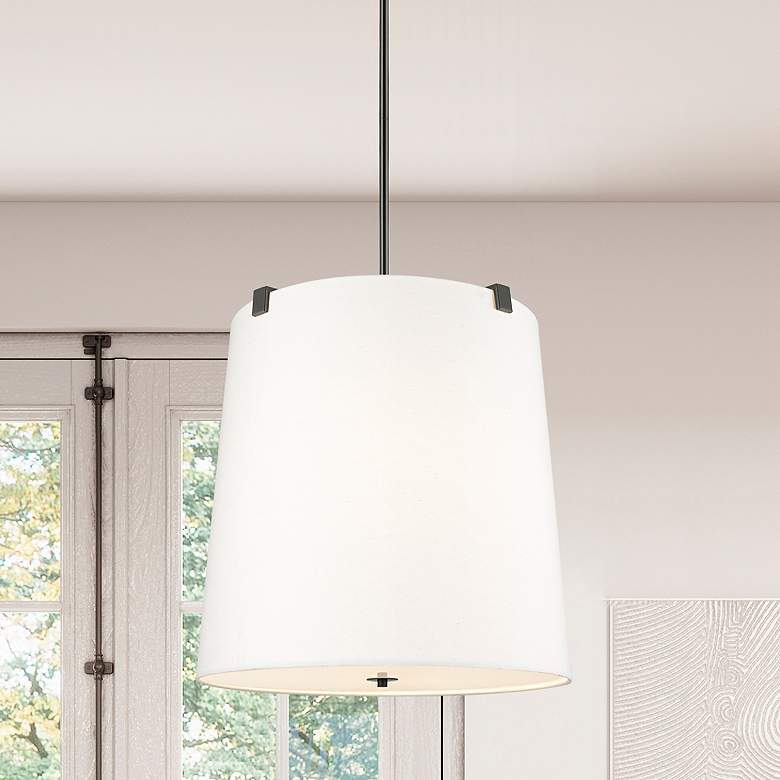 Image 1 Weston by Z-Lite Matte Black 6 Light Pendant