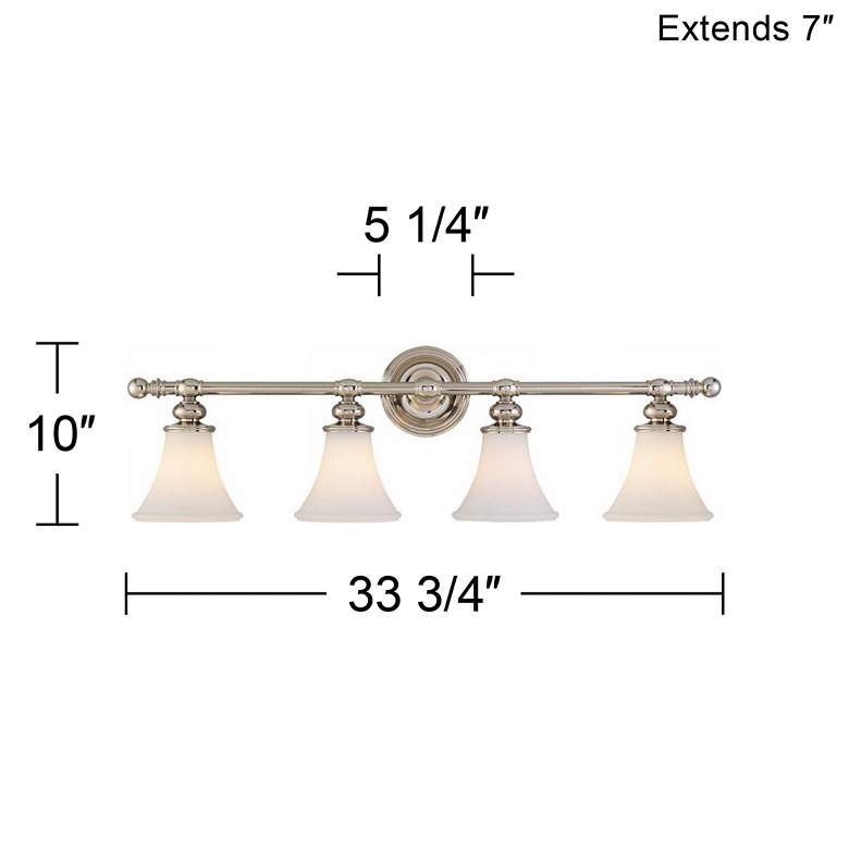Image 3 Weston Collection 33 3/4" Wide Bath Light Fixture more views