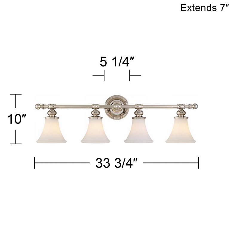 Image 3 Weston Collection 33 3/4 inch Wide Bath Light Fixture more views