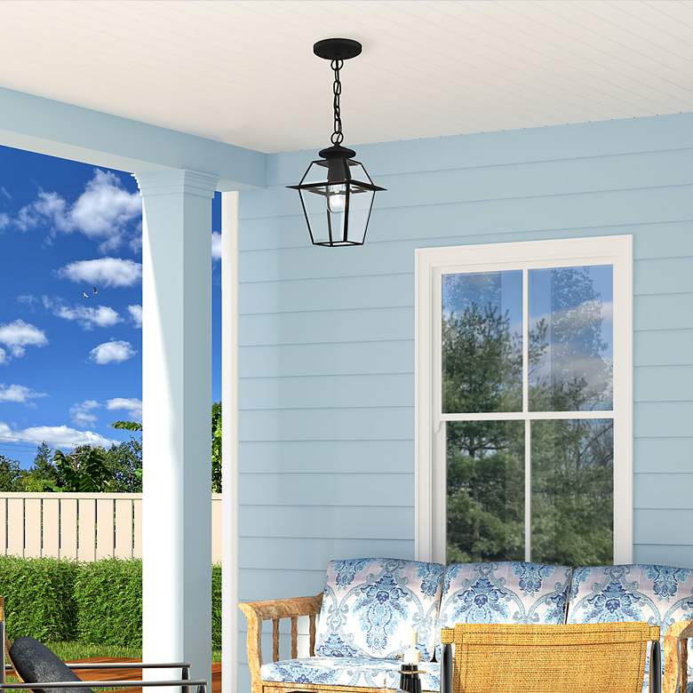 Image 5 Westover 1 Light Black Outdoor Pendant Lantern more views