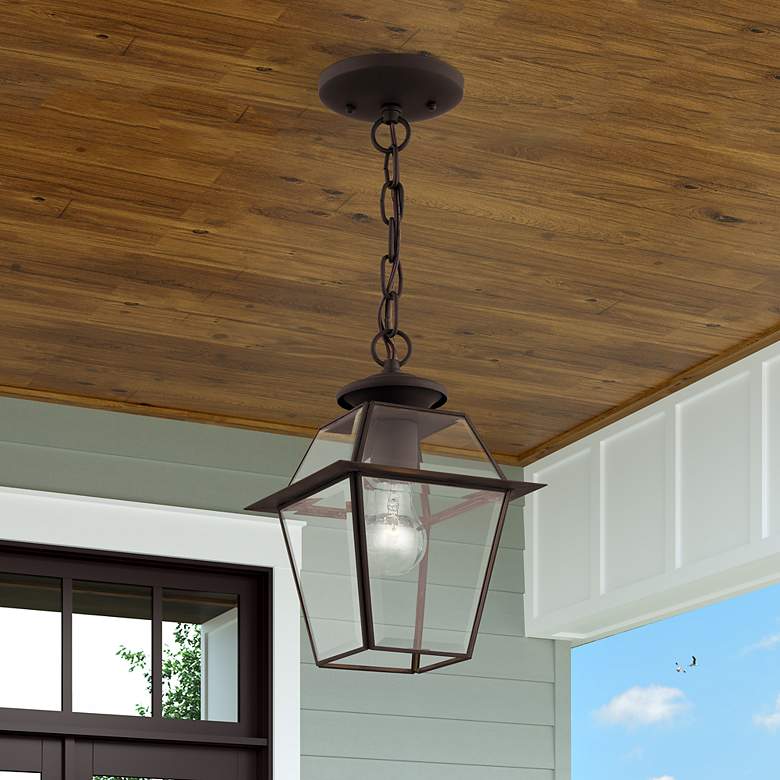 Image 1 Westover 1 Light Bronze Outdoor Pendant Lantern