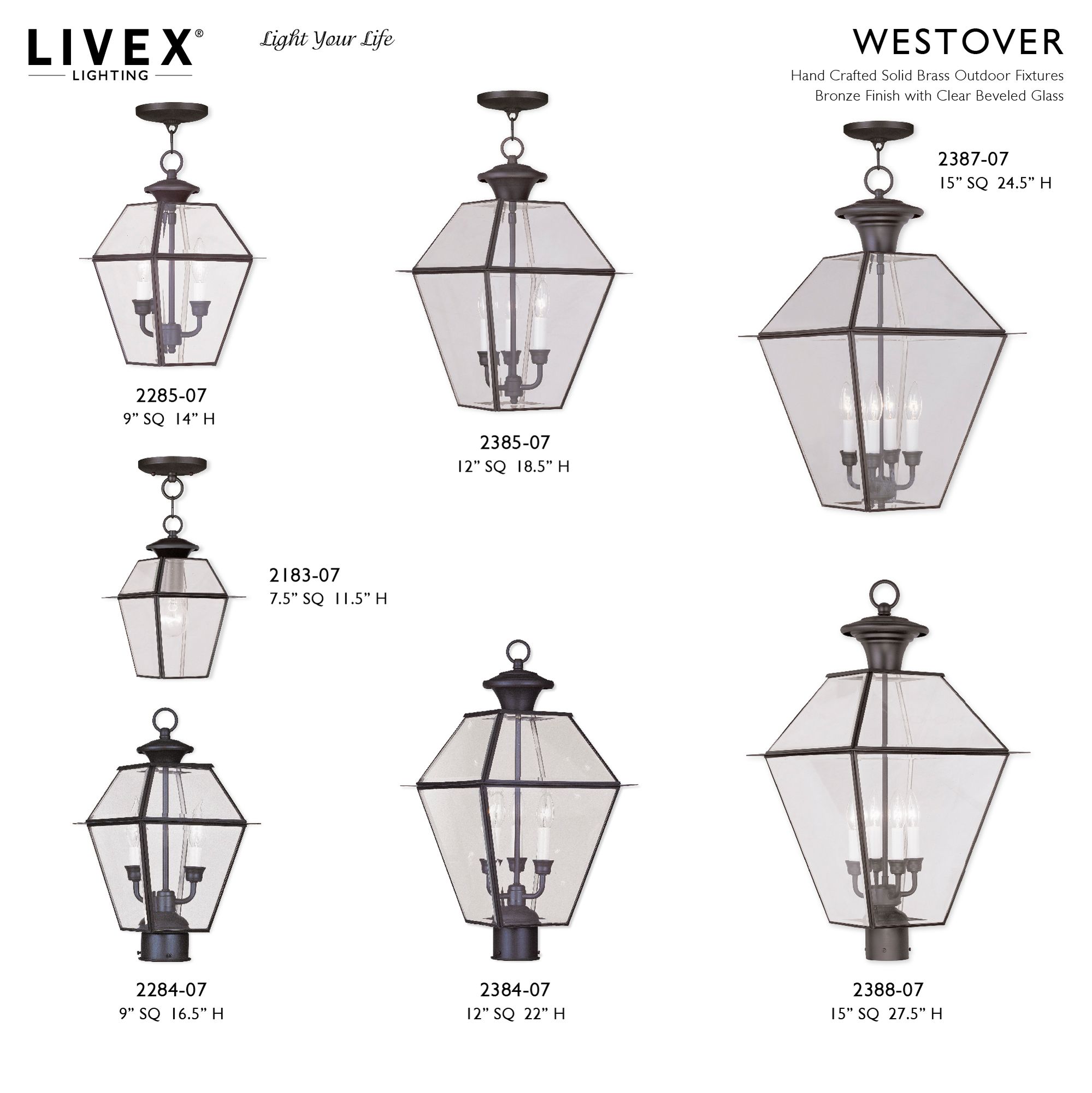 Westover 1 Light Bronze Outdoor Pendant Lantern