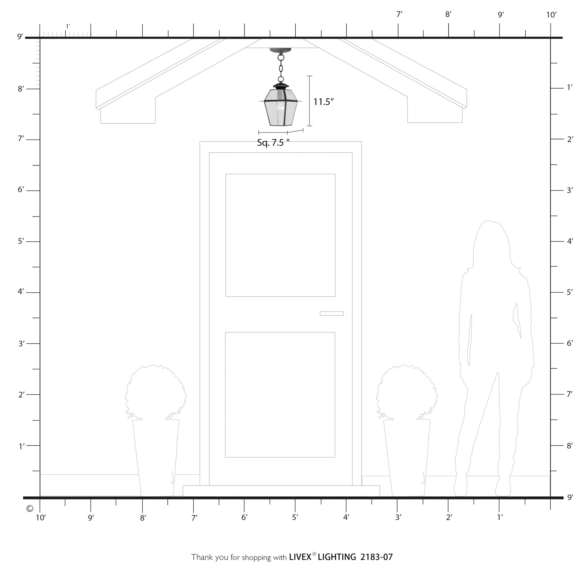 Westover 1 Light Bronze Outdoor Pendant Lantern