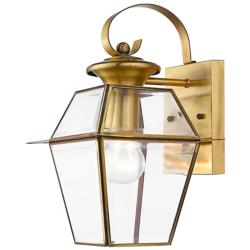 Westover 12 1/2" High Antique Brass Outdoor Wall Lantern