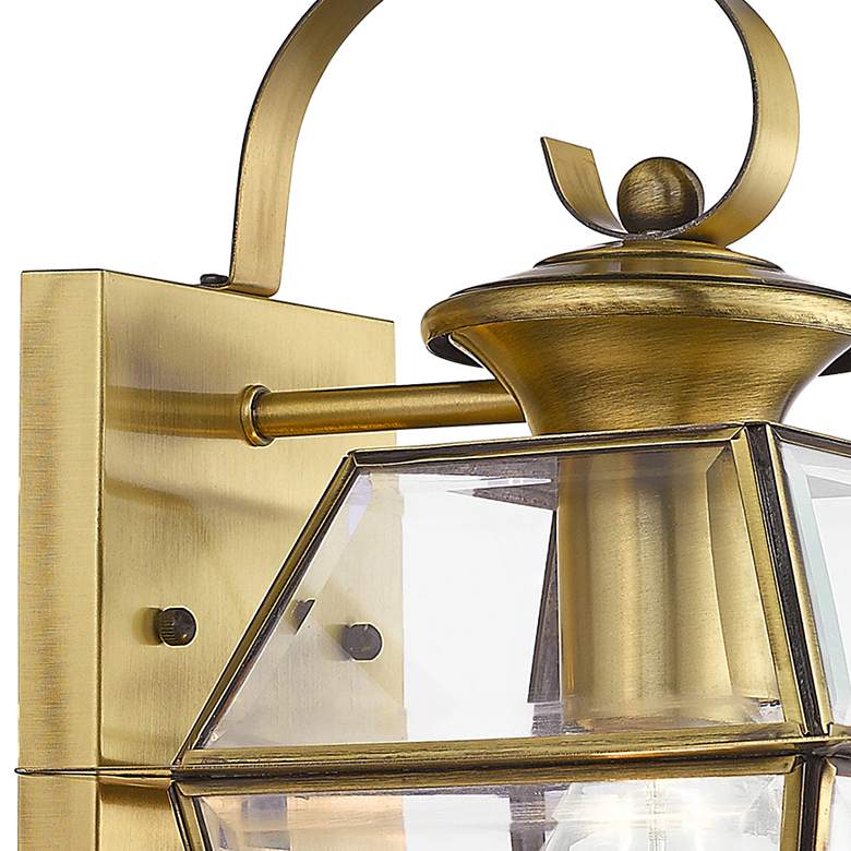 Image 4 Westover 12 1/2" High Antique Brass Outdoor Wall Lantern more views
