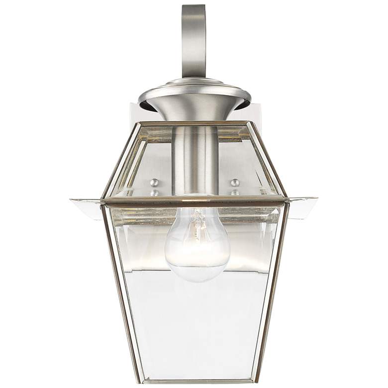 Image 3 Westover 12 1/2" High Brushed Nickel Outdoor Wall Light more views