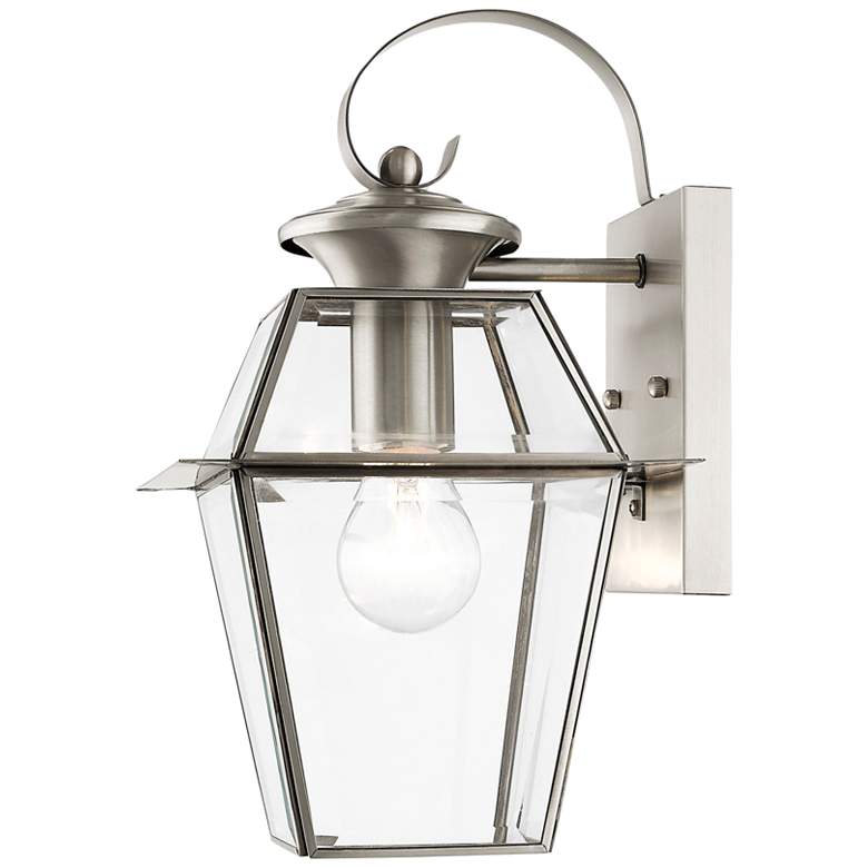 Image 4 Westover 12 1/2" High Brushed Nickel Outdoor Wall Light more views
