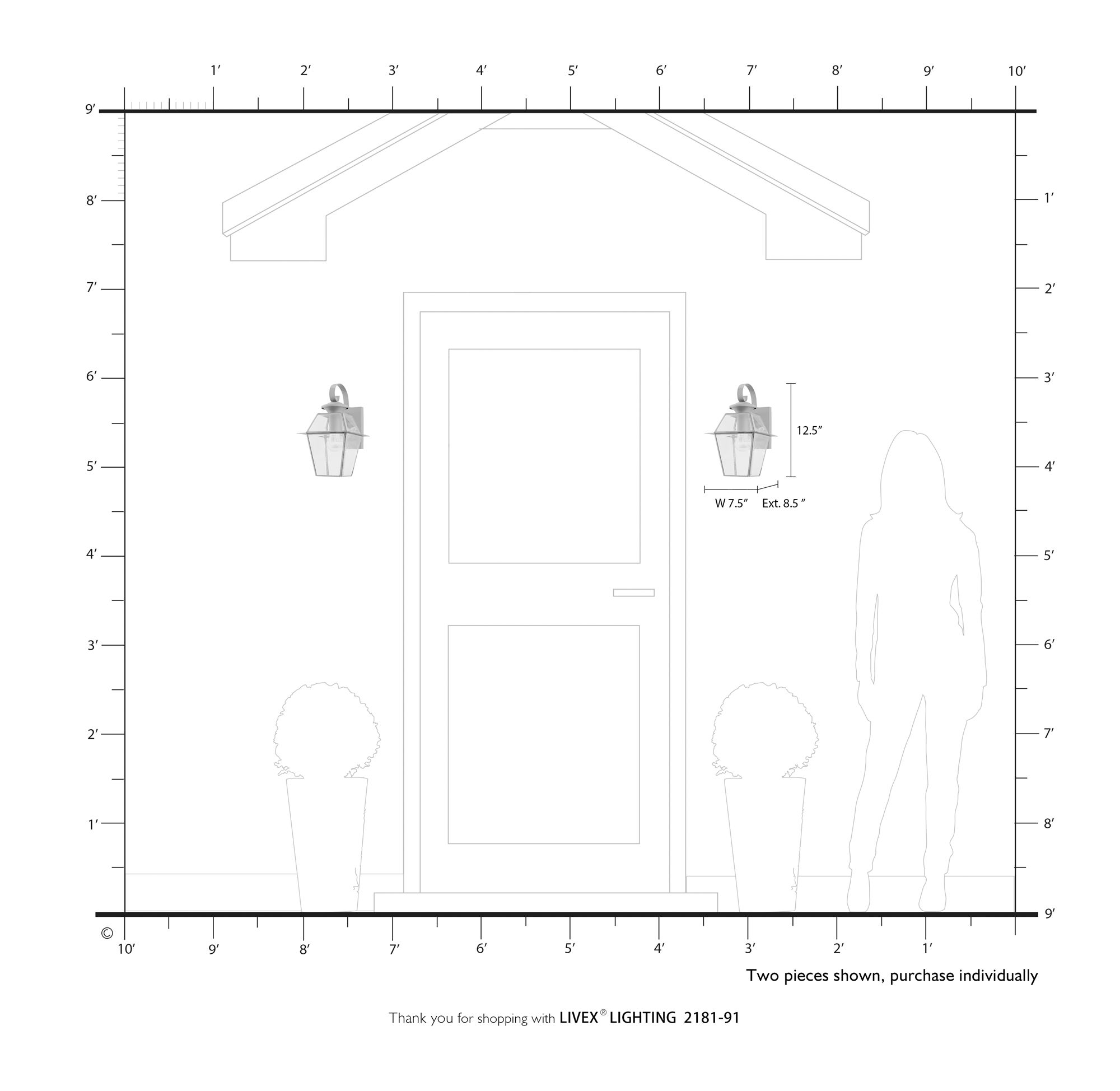 Westover 12 1/2" High Brushed Nickel Outdoor Wall Light