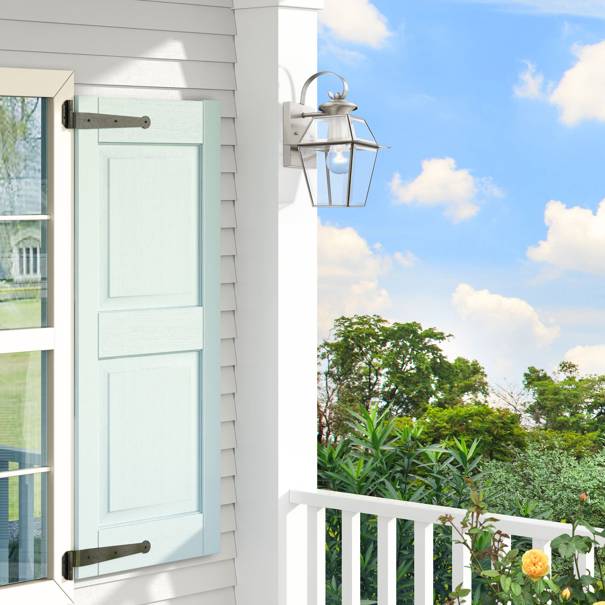 Westover 12 1/2" High Brushed Nickel Outdoor Wall Light